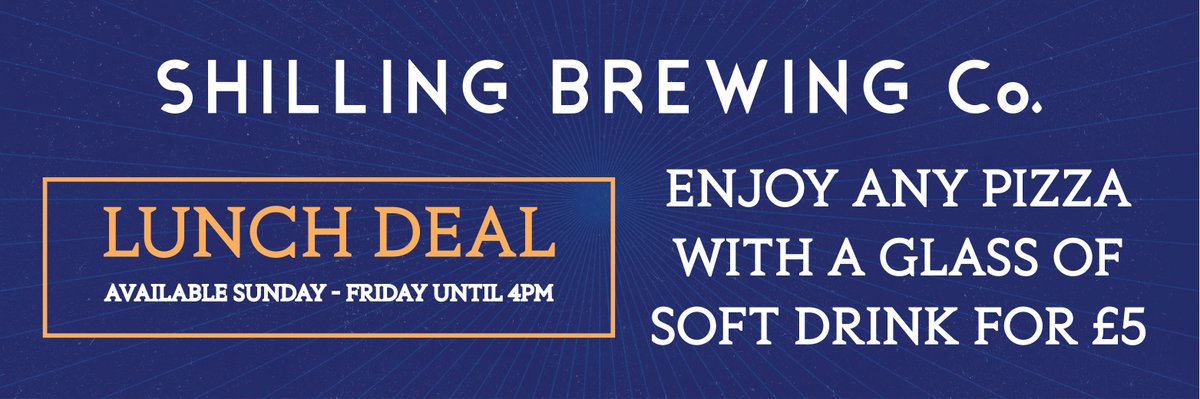 𝐋𝐮𝐧𝐜𝐡 𝐝𝐞𝐚𝐥 𝐨𝐟 𝐝𝐫𝐞𝐚𝐦𝐬

Any pizza and a glass of soft drink for a 𝐅𝐈𝐕𝐄𝐑

𝐒𝐮𝐧𝐝𝐚𝐲 𝐭𝐨 𝐅𝐫𝐢𝐝𝐚𝐲 𝐮𝐧𝐭𝐢𝐥 𝟒𝐩𝐦

Now that sounds like one hell of a reason to go out for lunch