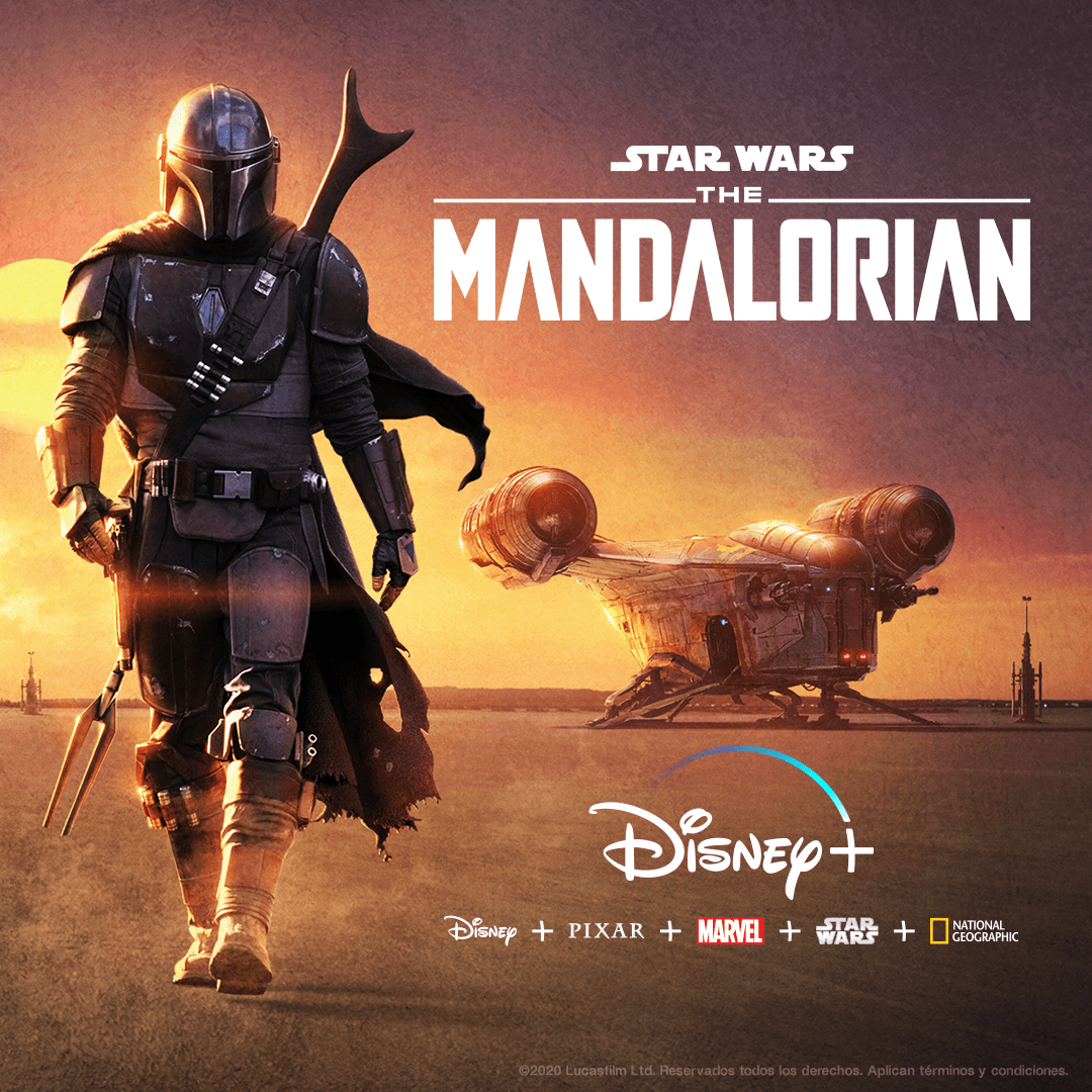 DisneyPlusES's tweet photo. Un nuevo guerrero emerge de una galaxia muy, muy lejana. Ya puedes ver The Mandalorian, en #DisneyPlus, por 6,99€ al mes o 69,99€ al año.