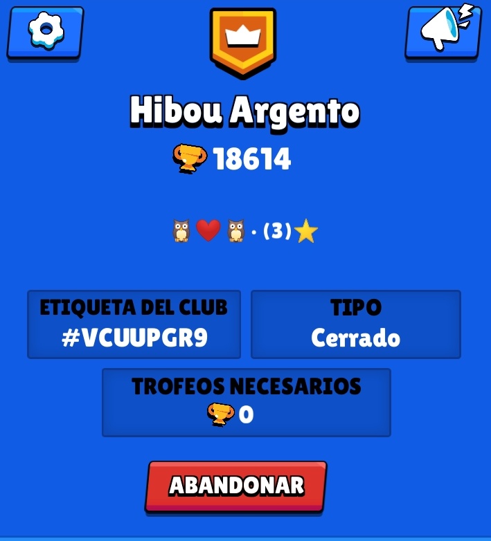 #BS | CLUB

🦉 Tras haber cumplido el objetivo de 100❤️ y 30🔄 se creó el club para que puedan ingresar
¡Los esperamos! Habrá lugar para todos sin importar la cantidad de 🏆

🦉Link: link.brawlstars.com/invite/band/es…

🦉❤️🦉20/03 más novedades🦉❤️🦉
¡Estén atentos y no se pierdan de nada!