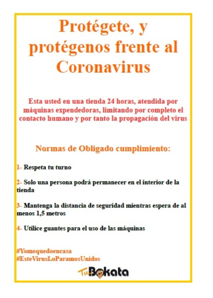 TuBocata's tweet photo. Desde nuestra empresa, os facilitamos los medios para controlar la expansión de la epidemia. https://t.co/zTXVYB0xB2