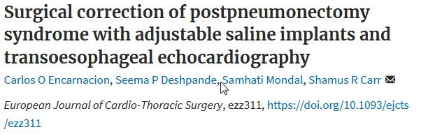 EACTS_Journals's tweet photo. What a nifty idea! Just a #CaseReport, but it’s an interesting potential solution.
#EJCTS #lungsurgery #pneumonectomy #complications #bailout   https://t.co/11cSw0iAaM
@MondalSamhati https://t.co/XZhSqbkFcx