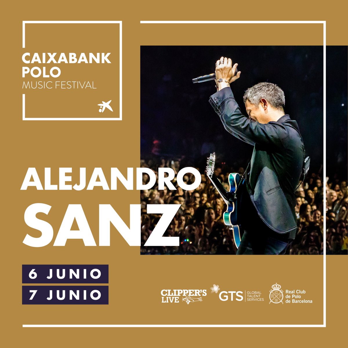 PoloMusicFest's tweet photo. Al caer el sol en el #CaixaBankPoloMusicFestival20 cantaremos las canciones del artista español que más premios Grammy acumula 💥
@AlejandroSanz estará el 6 y 7 de Junio en el @RCPoloBarcelona con #LaGira.
⠀⠀⠀⠀⠀⠀⠀⠀⠀
🎟 https://t.co/6pk2tzXCX9 https://t.co/AdHxHJDStp
