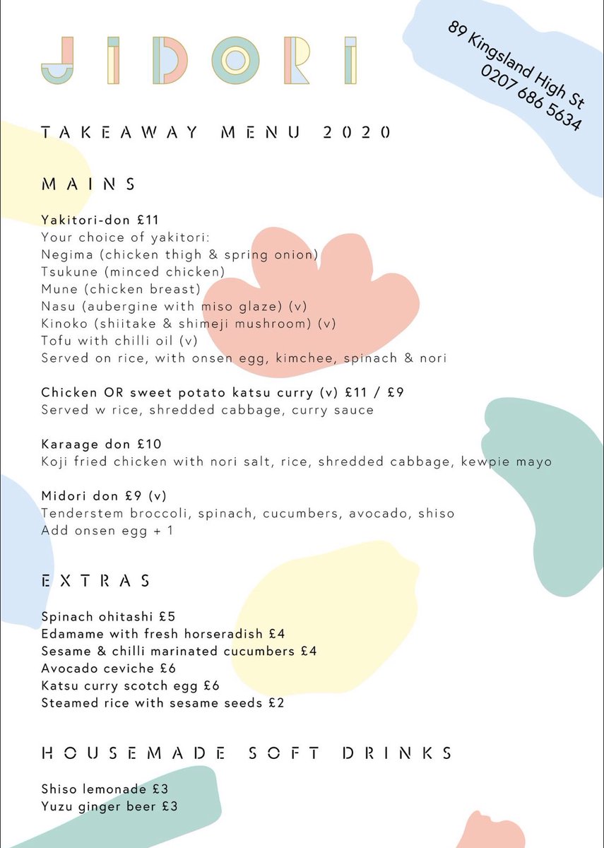 We are offering takeaway in light of what’s happening right now. Until further notice our restaurant remains open, but we want to offer a pick up service for those who opt to eat at home. Call us on 0207 686 5634 to place your order. Stay safe ❤️