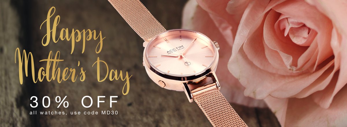 Don't forget❣️ #MothersDay is this Sunday ❣️
Treat your MUM on her special day ❤️

30% OFF on ALL ladies watches and FREE next day delivery.

More info 👉 acctim.com 

#MothersDay #giftidea #Special #Time #specialday #Stunning #watches #forher #British #designs