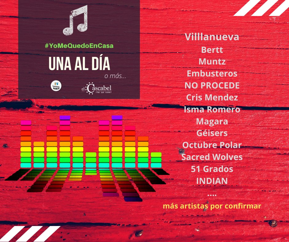 El sábado dio comienzo nuestra pequeña aportación para llevar mejor la cuarentena. Se llama #UnaAlDía y un artista desde su casa se tomará un vino, cerve, colacao con nosotros de manera virtual. Entra en nuestro face, canal Youtube o IGTV para ver lo que está pasando.