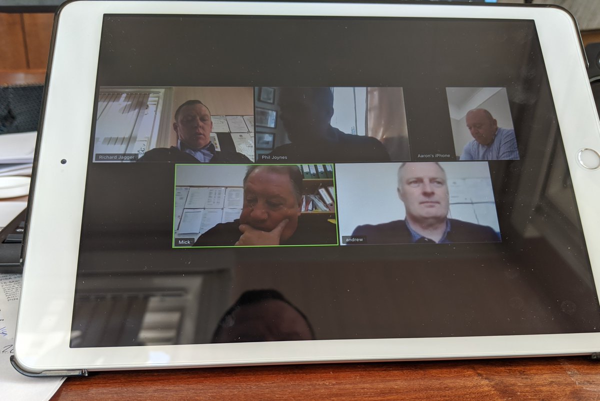 I know this looks like rogues gallery, but this is actually some of us local golf club managers on a video call today discussing and sharing best practice on how we are dealing with Covid-19. #preparation #sticktogether #zoom