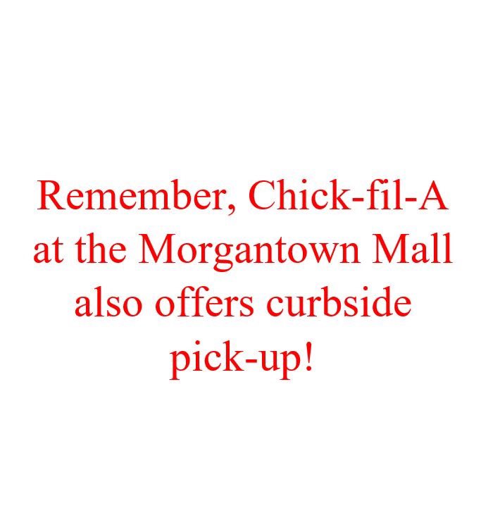 CFAmotownmall's tweet photo. Wanting some Chick-fil-A today? We've made it easy for you! Just pull up to the front entrance of the Morgantown Mall food court, use the Chick-fil-A One app to place your curbside order and a team member will deliver your meal to your vehicle! You can also come inside to order! https://t.co/nLtYleYfZP