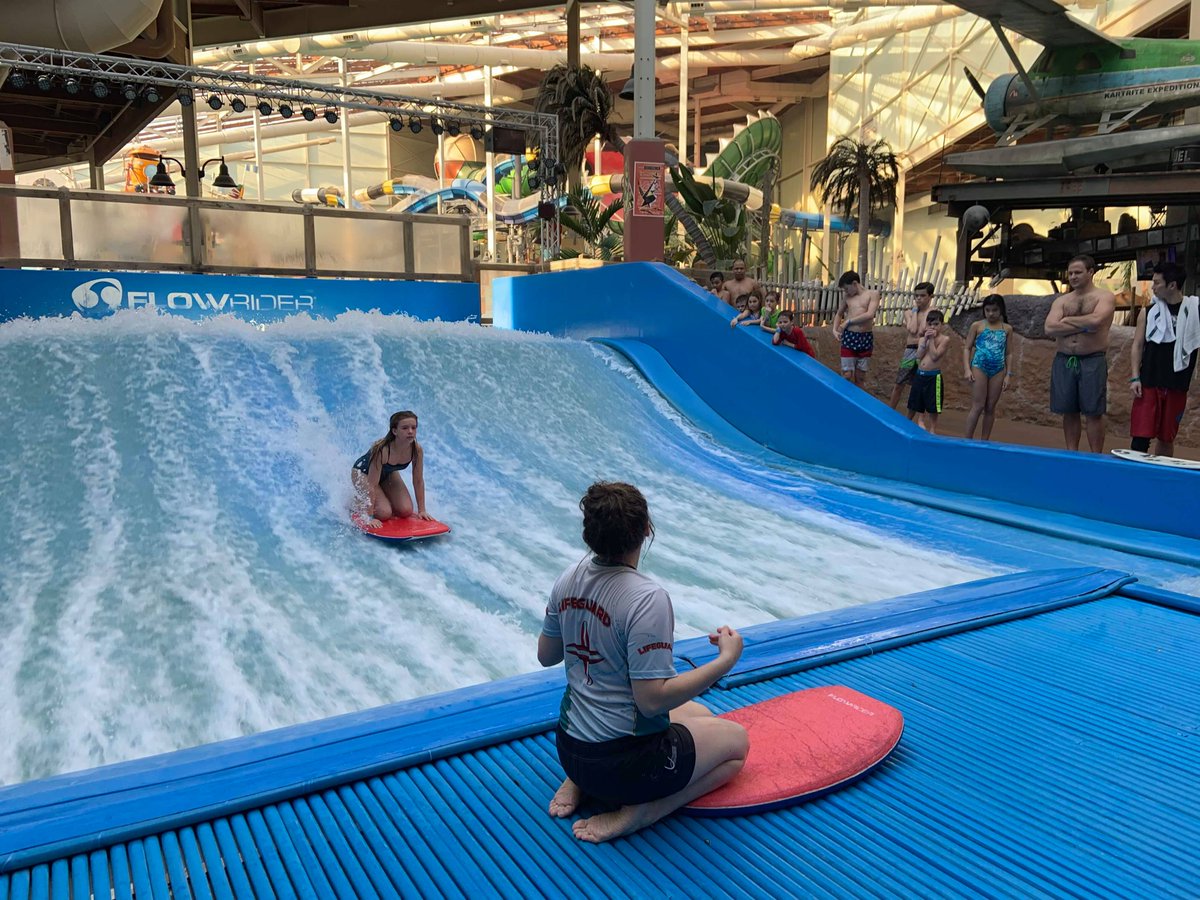 The 125,000-square-foot park includes a state-of-the-art water coaster, a thrilling raft ride called Venus Slydetrap, a splash zone for little ones, a FlowRider Double and a bunch of thrilling slides. 
FlowRider.com