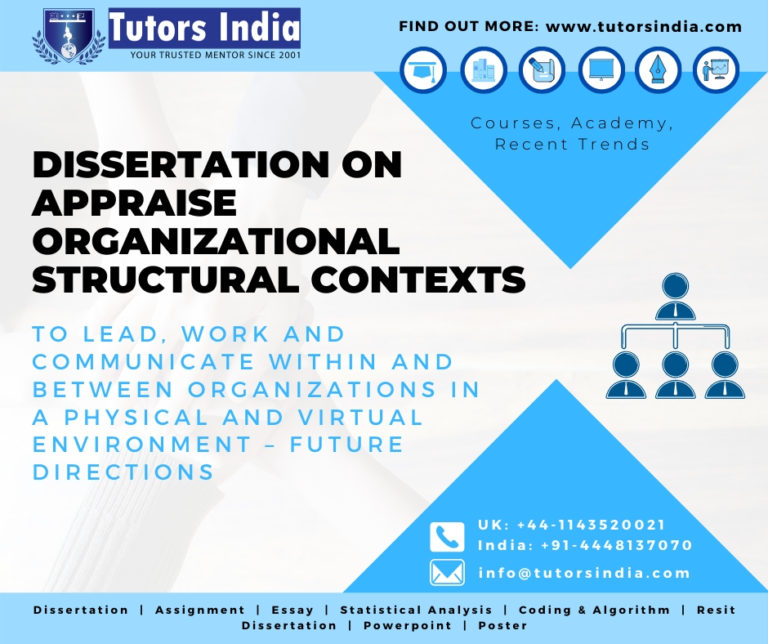 TutorsIndia's tweet image. Dissertation On Appraise Organizational Structural Contexts To Lead, Work And Communicate Within And Between Organizations - bit.ly/33mbPH3
#ResitDissertationHelp #ResitDissertationWritingHelp #DissertationRewritingServices #Education #University #thesis #homework