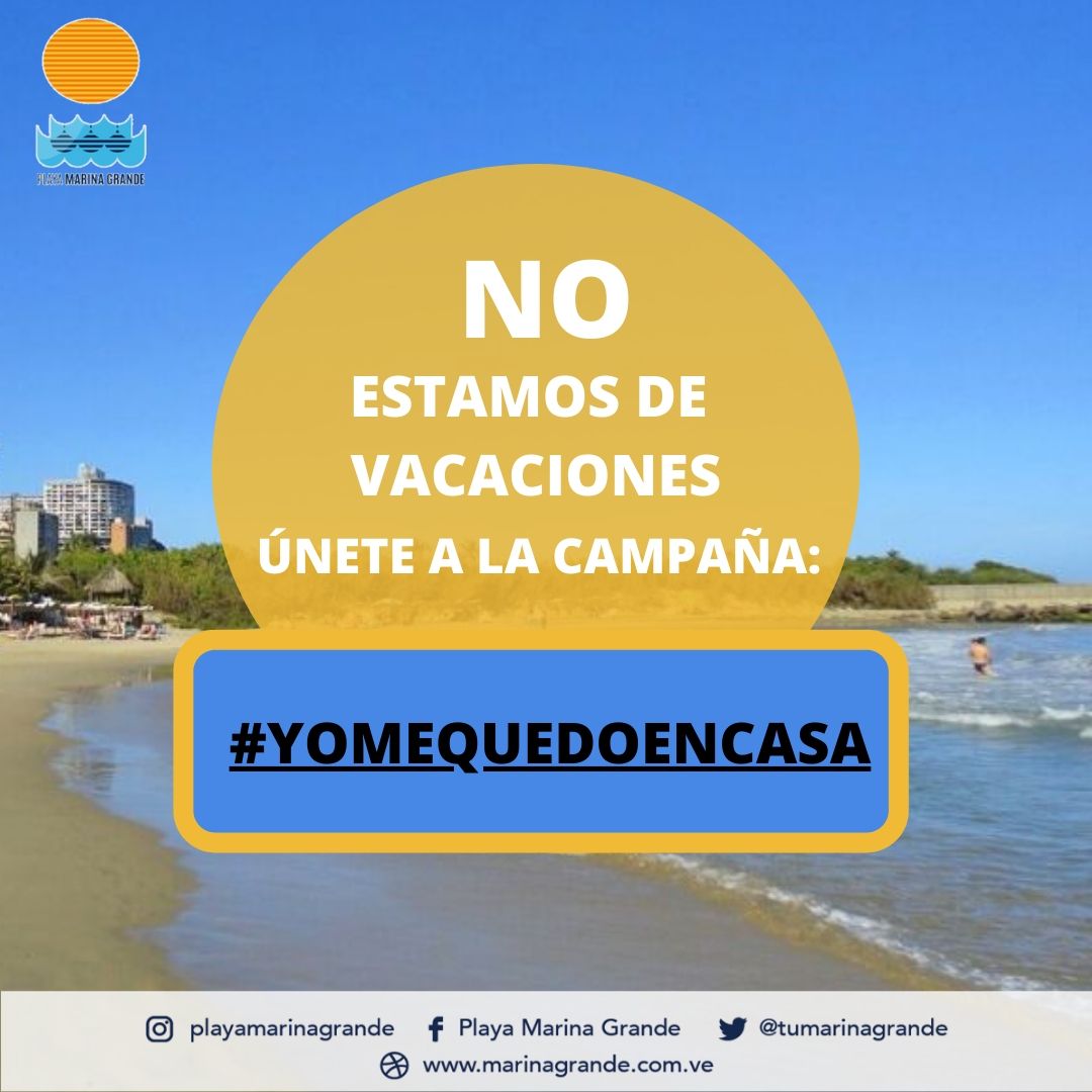#PlayaMarinaGrande te recuerda que No estamos de Vacaciones, unete a la campaña #YOMEQUEDOENCASA
-
#PlayaMarinaGrande #Amigos #Vargas #Playa #Paseo #Familia #CuidatuPlaya #Seguridad #Limpieza #Campaña #ConcienciaCoronavirus