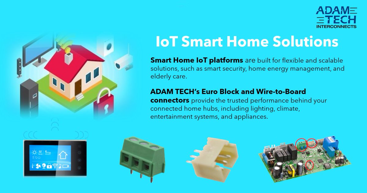 AdamTech_'s tweet photo. Keep your home connected with Adam Tech’s Euro Block and Wire-to-Board connectors. #EuroBlock #WireToBoard #connectors #adamtech https://t.co/fb3TzNgobF