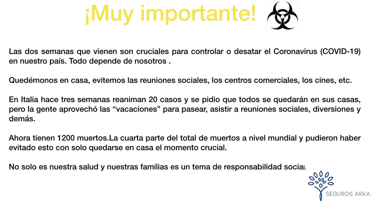 segurosArKa's tweet photo. #EstadoDeEmergencia Por si o por no, cómo bien decimos los mexicanos.

No salgamos a buscar lo que no tenemos y cómo su analista en riesgos #yomequedoencasa https://t.co/uhWmYZZMpw