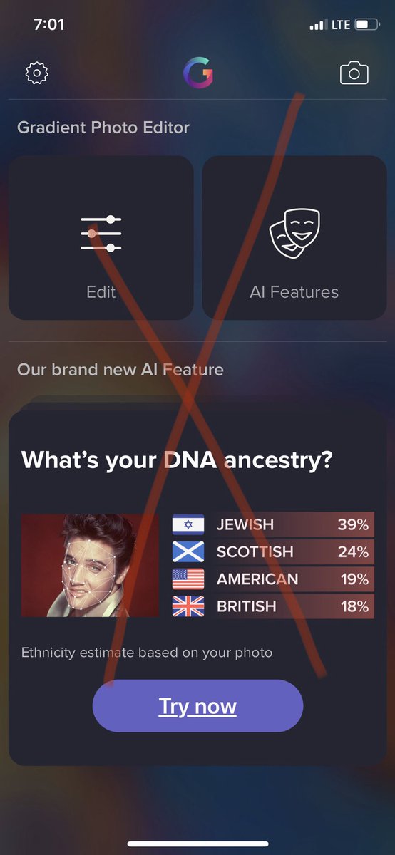 طبعا هذا إلى جانب التنبيه أن التطبيق يمكنه الوصول الى صورك واستخدامها وأكيد مافيكم أحد قرأ سياسة الإستخدام

#gradient 
#إنحش_يالذيب