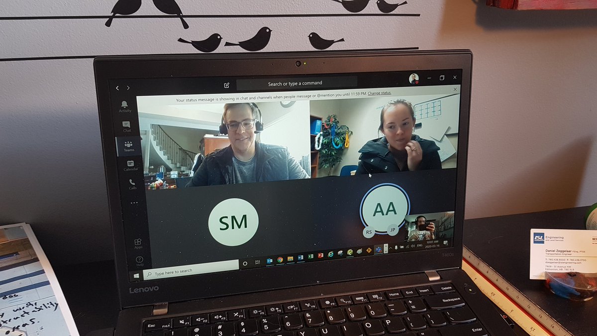 dzegg's tweet photo. @ISLengineering transportion group meeting. Efficient and professional as we are working from home. #isllife https://t.co/yKgxyvLgWp