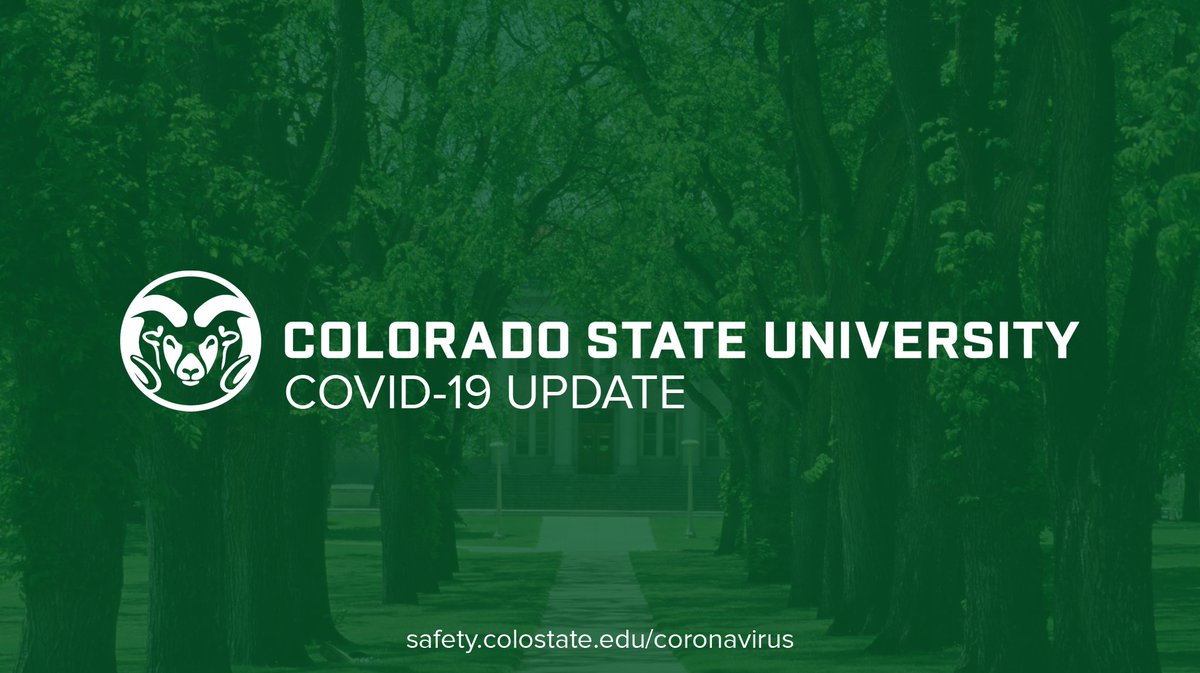 ColoradoStateU's tweet photo. COVID-19 update: All #ColoradoState classes will be delivered online staring March 25 through the end of the Spring 2020 semester. 

This thread contains excerpts from @CSUMcConnell’s campus-wide message sent on March 16. Her full message: https://t.co/Xh5JVauOSB https://t.co/jZ5vcxePJ7