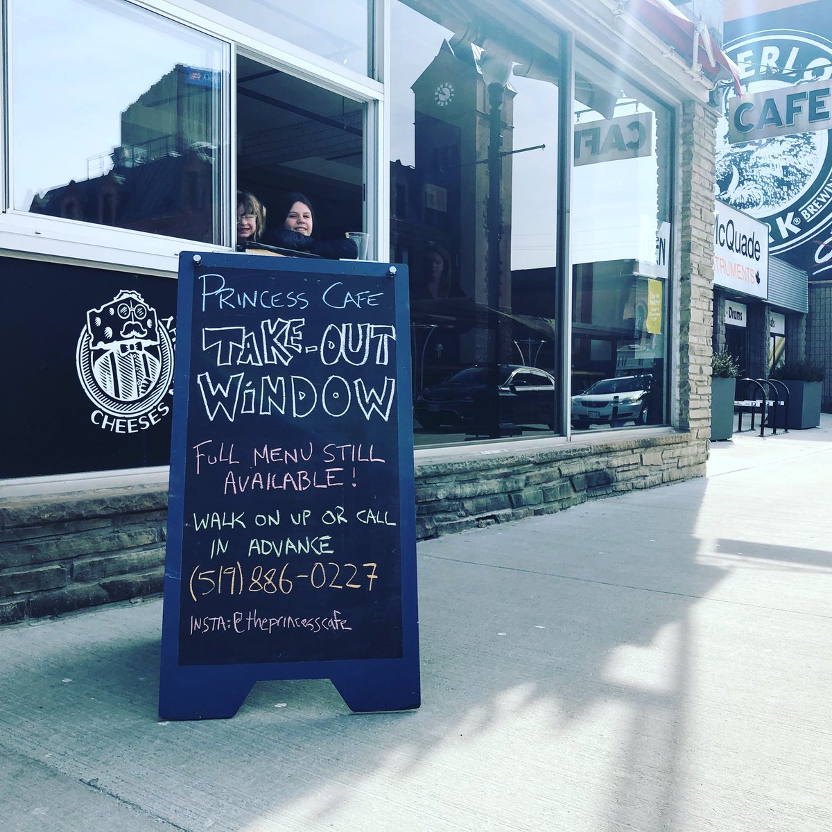 princess_cafe's tweet photo. Take-out window in full effect! Cafe itself will not be open to the public in order for us to do our part with social distancing - but full menu is available to go! Call us or just walk up! https://t.co/p6IZqoYuQn