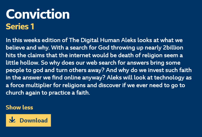 SanjeePerera1's tweet photo. ...And another gem from #TheDigitalHuman @BBCSounds 

 #ReligionAndtheInternet #ReligionAndTheArts #OnlineRolePlaying  #HomeStudyPreparedness
https://t.co/M9fph3t9xN https://t.co/uLF945HI0y