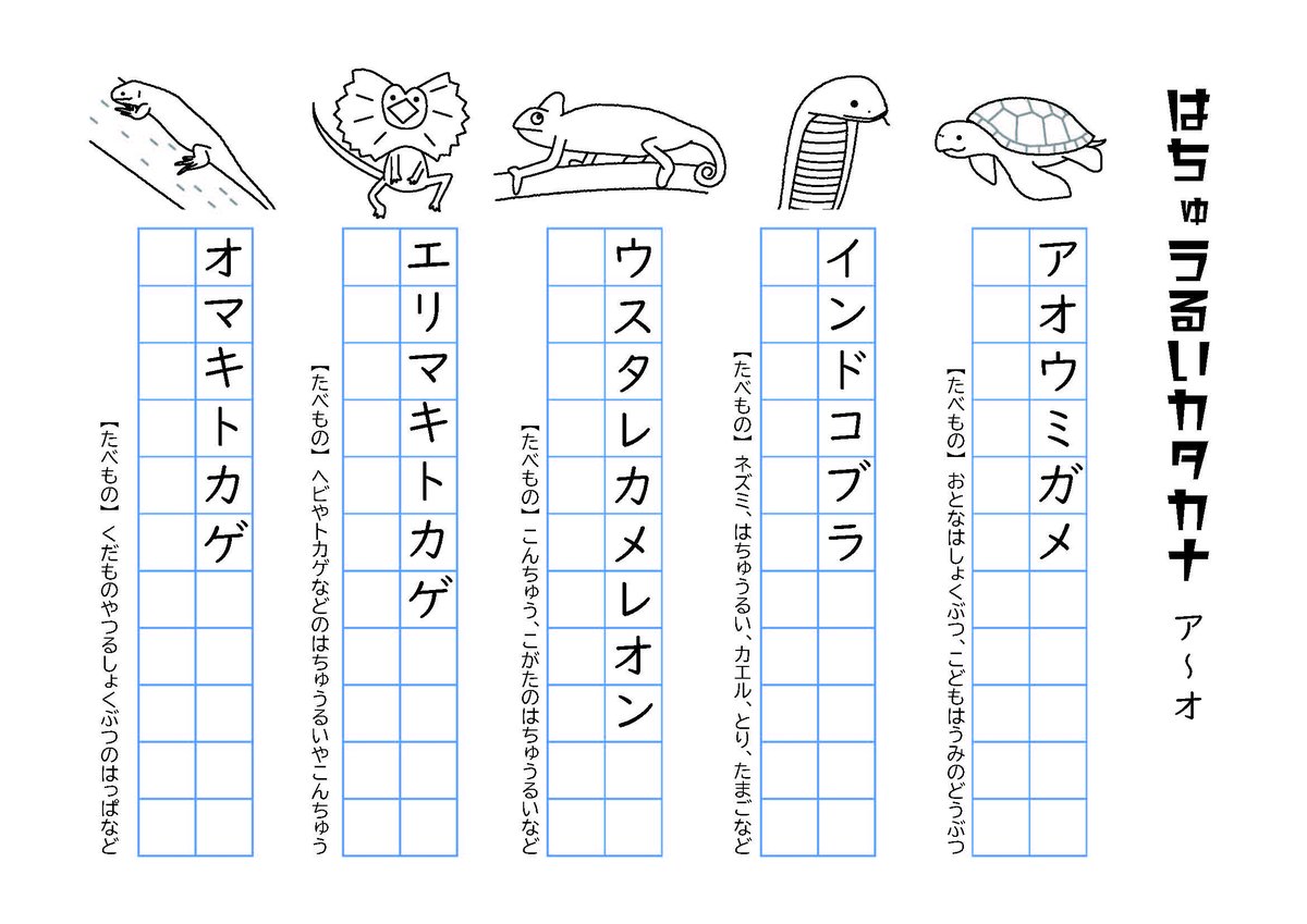 カタカナの練習