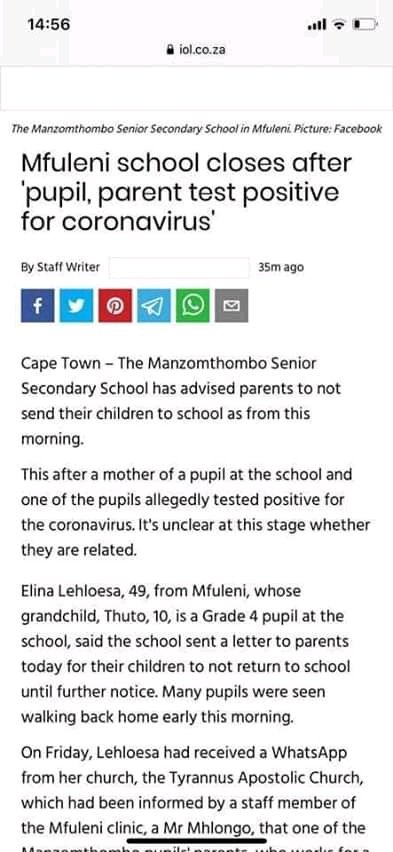 vuyanimoerane's tweet photo. We told you that if one of our own contracted the virus, all details will be revealed! Black people in this country are subjected to all inhumane treatment.

#CoronaVirusSA 
#Coronavirussouthafrica 
#COVID19 

@GovernmentZA @IndyMediaSA @LandNoli @SAEditorsForum https://t.co/Txmg0atVJ2