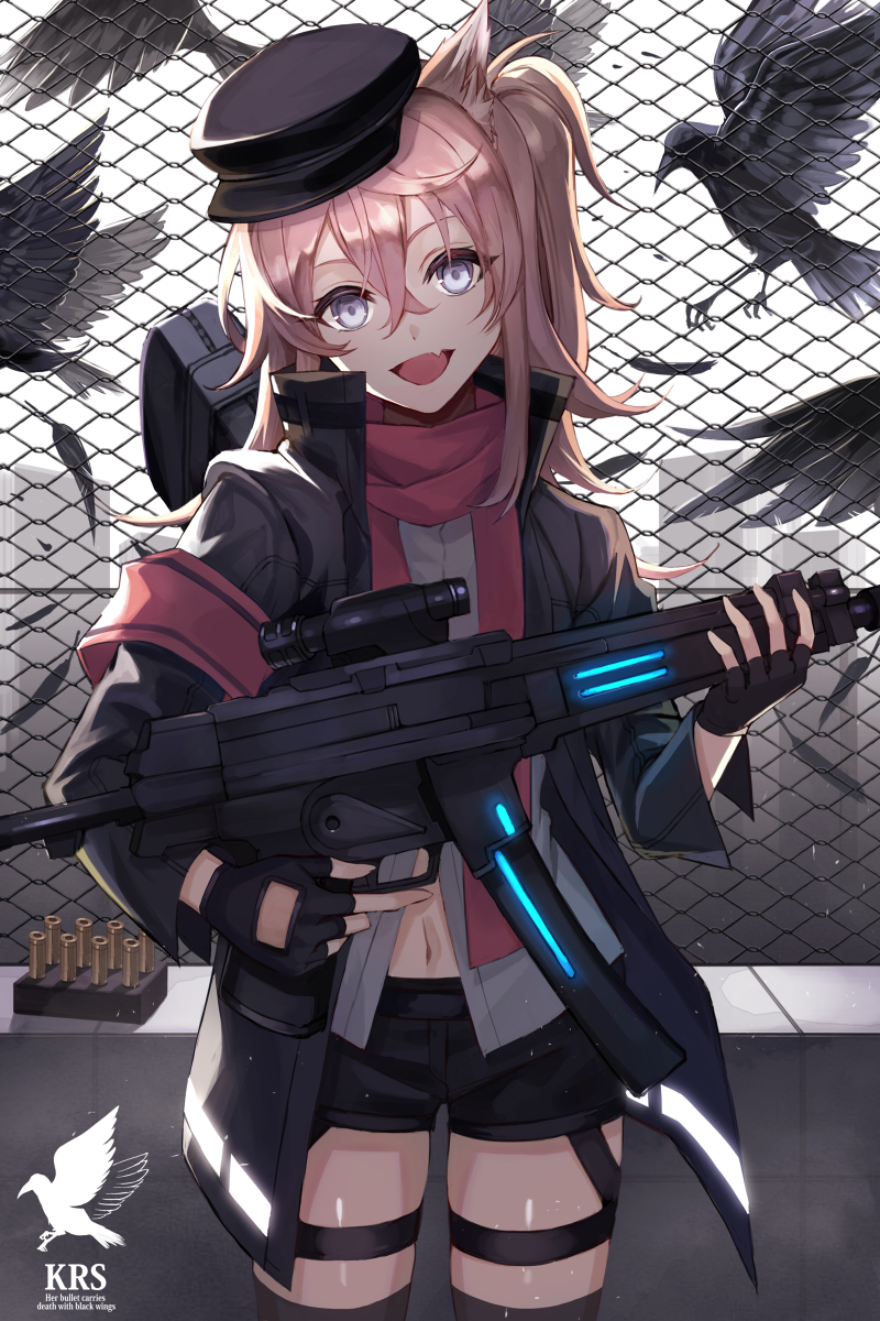 Karasu オリジナル 女の子 ケモミミ 銃 カラス 鳥 Http 天原スバルのイラスト