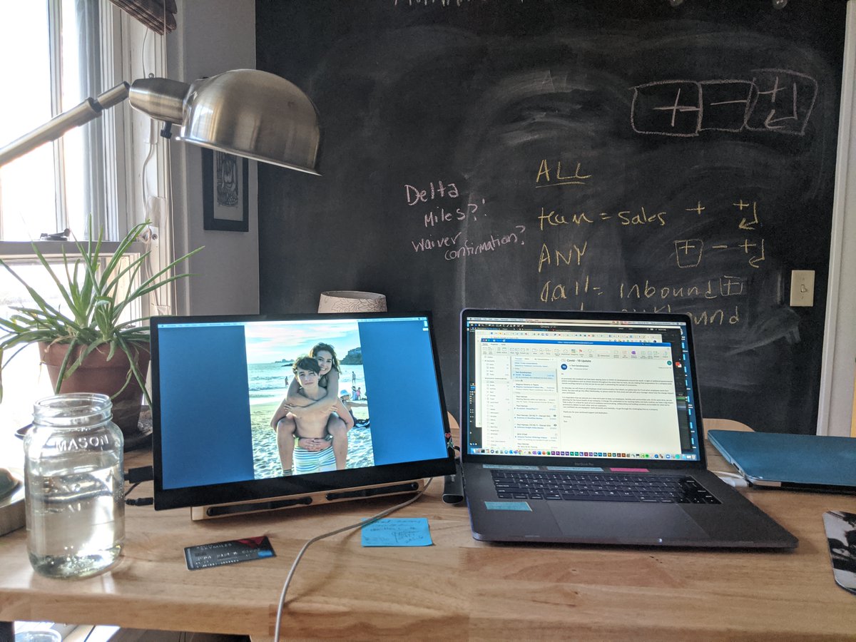 So glad I spent time this fall setting up my work/studio space. "estudio juárez-sweeney" is getting a lot of use lately. Grateful <a href="/Calabrio/">Calabrio</a> supports wfh as needed- especially in times like these. #SocialDistance #WorkFromHome #wfh  #CalabrioGratitude