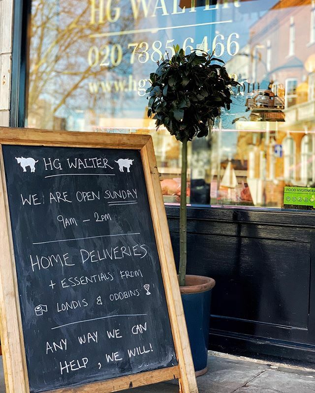 HGWalterUK's tweet photo. We all need to help each other the best we can. 
We will be open on Sunday from 9am to 2pm and will have meat, cheese and store cupboard items available. 
Home deliveries are running as usual and we’ve dropped our minimum order for free delivery from £50… https://t.co/pJE2ZmzFFv https://t.co/nfYIOxjJ13