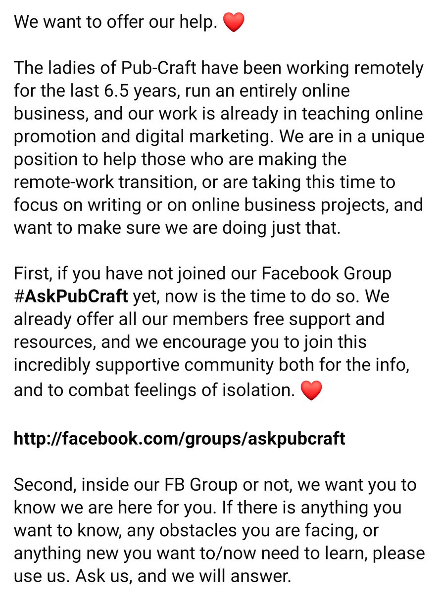 PubCraftTeam's tweet photo. We want to offer our help. ❤️
Attached is an open "letter" of sorts from @CooperLaurie and @marissaisms to you, our community.
We have always believed in the power of helpers and spreading kindness. We want to do whatever we can, especially now, to be here for you.❤️ https://t.co/pib04aLxsL