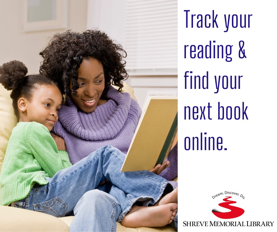 shrevememorial's tweet photo. #eBranchTip: Want to keep track of what you're reading or get reading recommendations for what to read next? Do both online! Learn more: https://t.co/o8GzKyvz0R

#eBranch #BookRecommendations #ReadingLogs #ShreveMemorialLibrary #ShreveMemorial #DreamDiscoverDo https://t.co/bfGmhpMOAj
