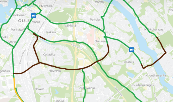 It even tells you where the trucks are in case you were flexible and felt like waiting (although I am not sure I'll ever use this in anything but an emergency). Here are a couple little trucks giving a second pass in another part of the city. /18