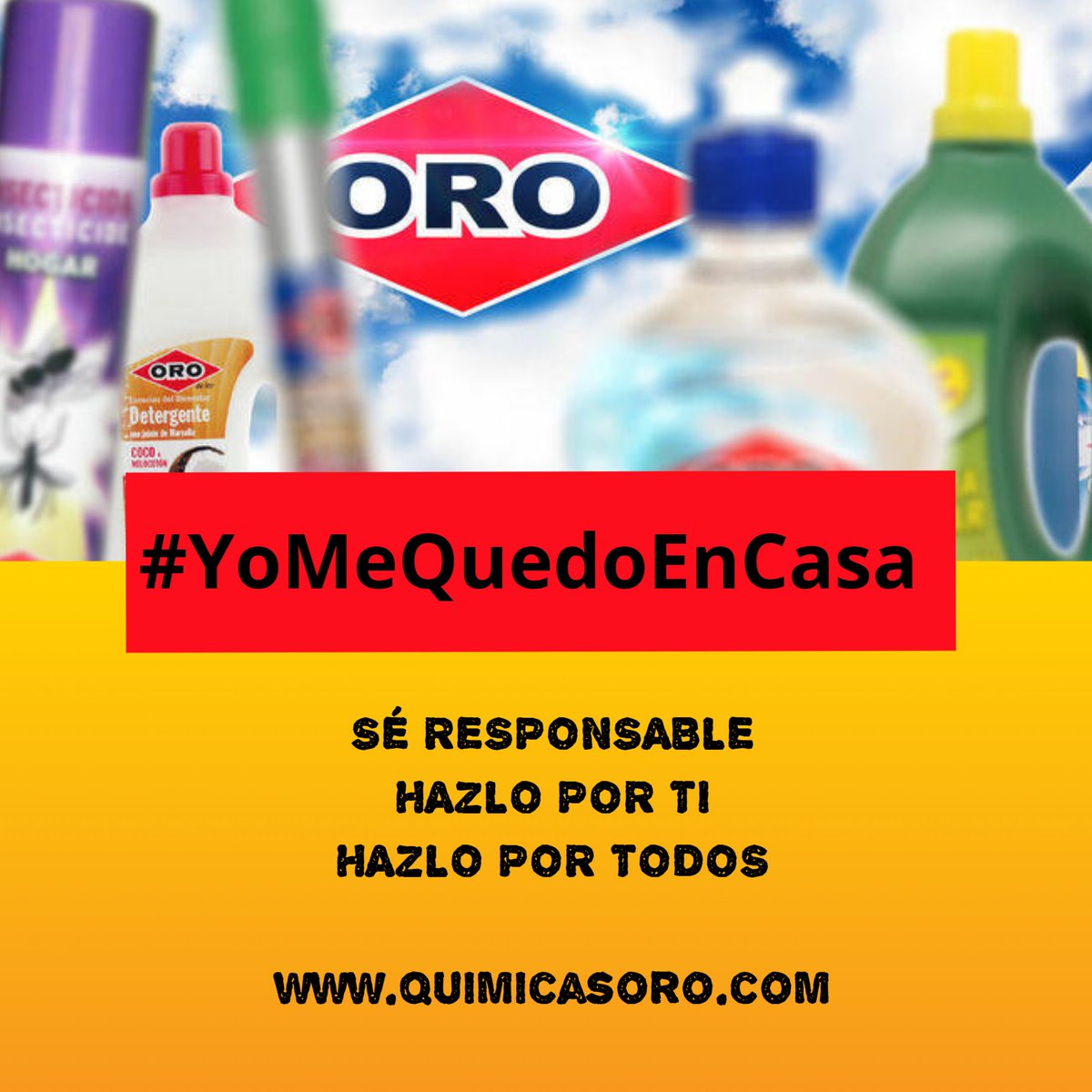 #YoMeQuedoEnCasa 👉 Sé responsable, maximiza los hábitos de higiene indicados por el Ministerio de Sanidad. Sal SOLO para lo imprescindible y cumple el actual Estado de Alarma. Entre tod@s, podemos 😉💪