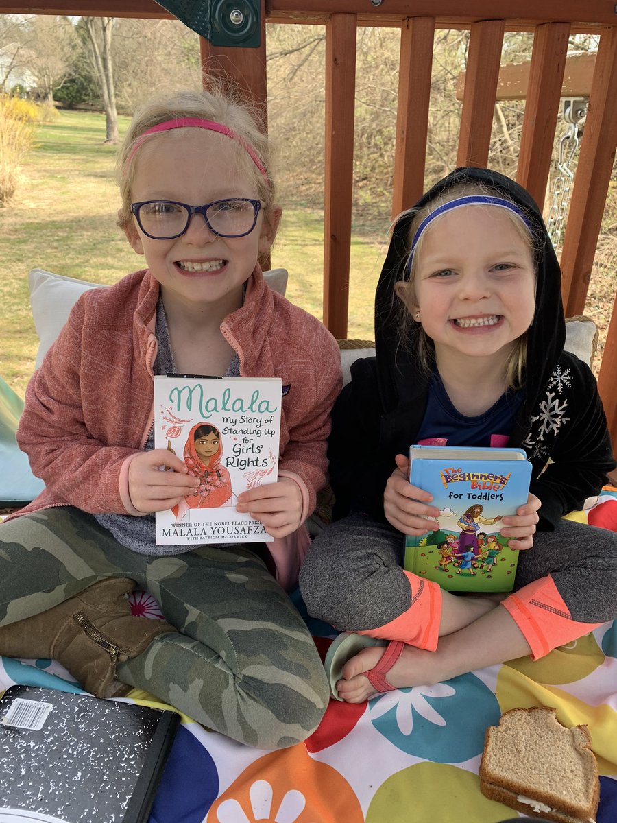 Reading with a picnic on this beautiful day! <a href="/FernHillES/">Jenni Southmayd</a> <a href="/PherSmyth/">Christoper Smyth</a>