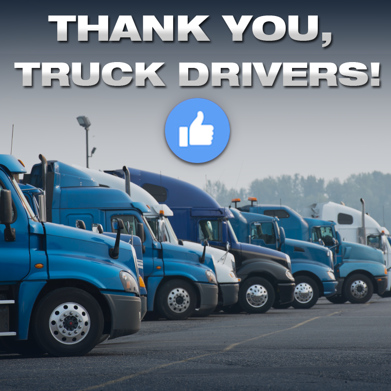 ABC7Chicago's tweet photo. THANK YOU to all the truck drivers who are keeping the stores stocked during the COVID-19 outbreak. https://t.co/QDFfDu0cOR https://t.co/yr4sWVqvzM