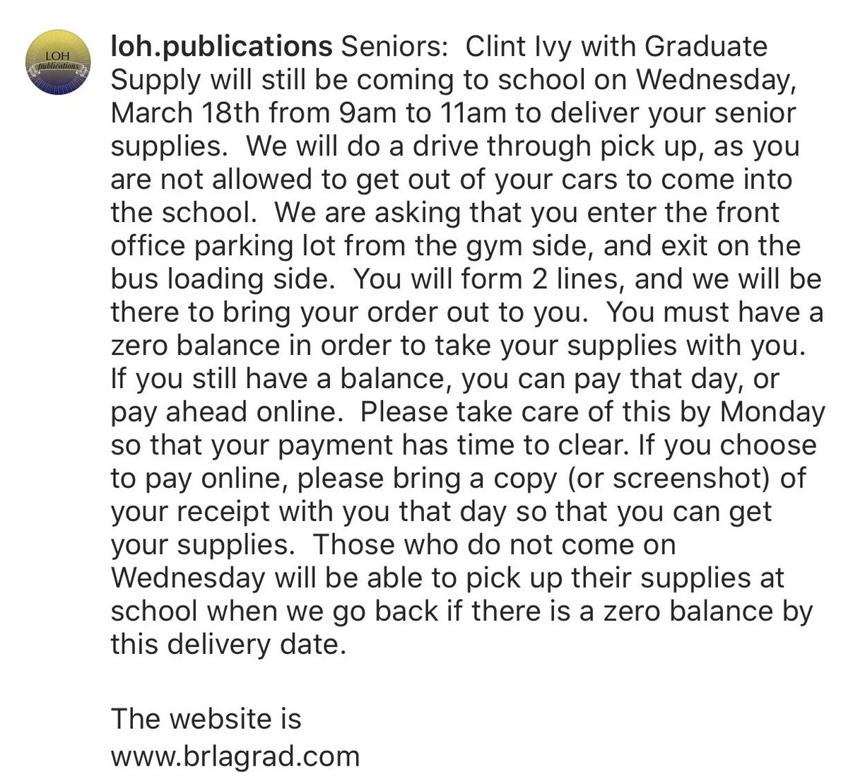 LOHPublications's tweet photo. A little update on upcoming events: everyone stay safe and healthy! https://t.co/RScAG9pXbY