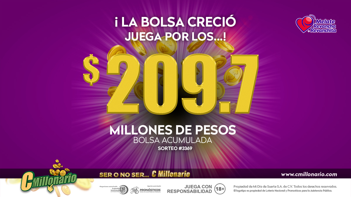 Ve por la fabulosa bolsa acumulada de $209.7 millones, del #SMelate. 
Para jugar, descarga nuestra app: 
🏠 bit.ly/2Zqszxi
🍏 APP para IOS apple.co/2JRgbyk
👾 APP para ANDROID bit.ly/2JQZq6l
@pronosticos_mx