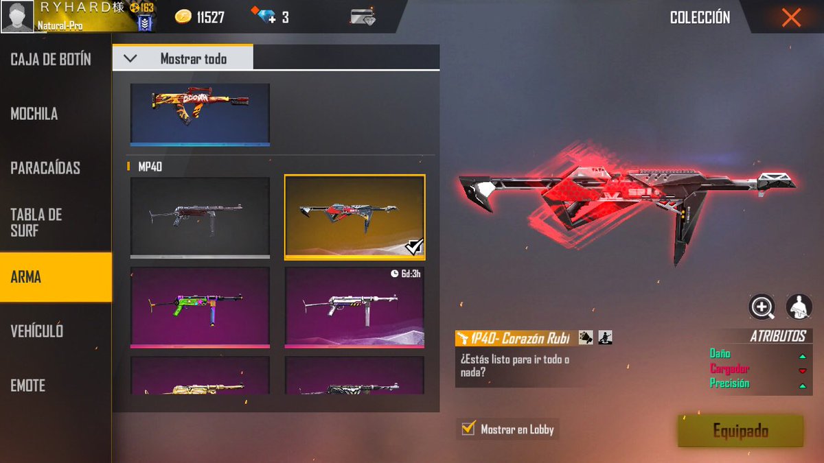 DanielMM_CR's tweet photo. @freefirelatino Y las mp40 ‘s que se sacaron ayer ....? Por qué ami me dejaron La Roja con los peores atributos https://t.co/ED6CncBdeX