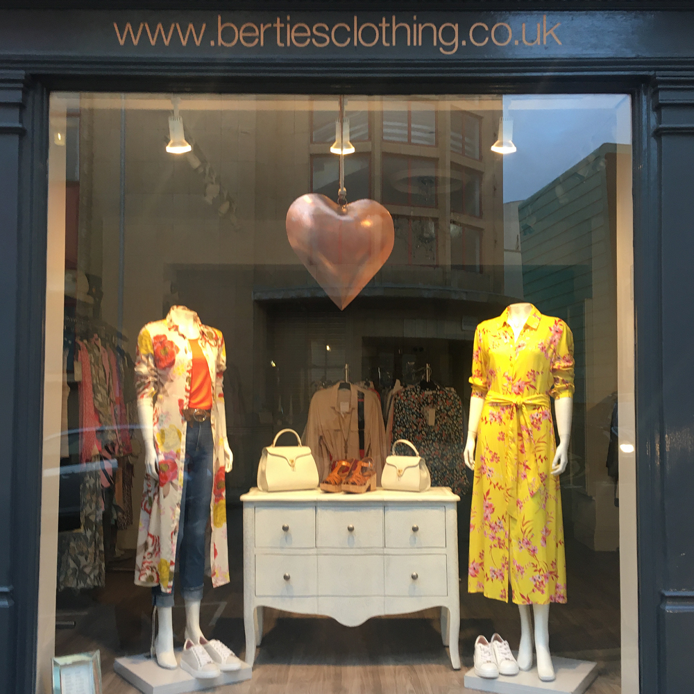 Gilly has done a beautiful new window display of the Charlotte Sparre dresses! Pretty florals for the Spring 🌸

bertiesclothing.co.uk/collections/ch…