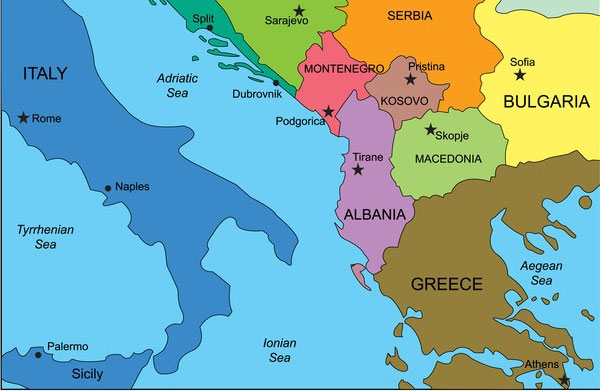 Lauriex's tweet photo. Where is Albania?

Albania is in SE Europe. The country borders Greece to the S, North Macedonia &amp; Kosovo to the E, and Montenegro to the N. To the W, Albania has 450 Kilometers (280 miles) of coastline, with Italy a few hundred kilometers across the water.

#Albania #coronavirus https://t.co/ccHV5HBP6n