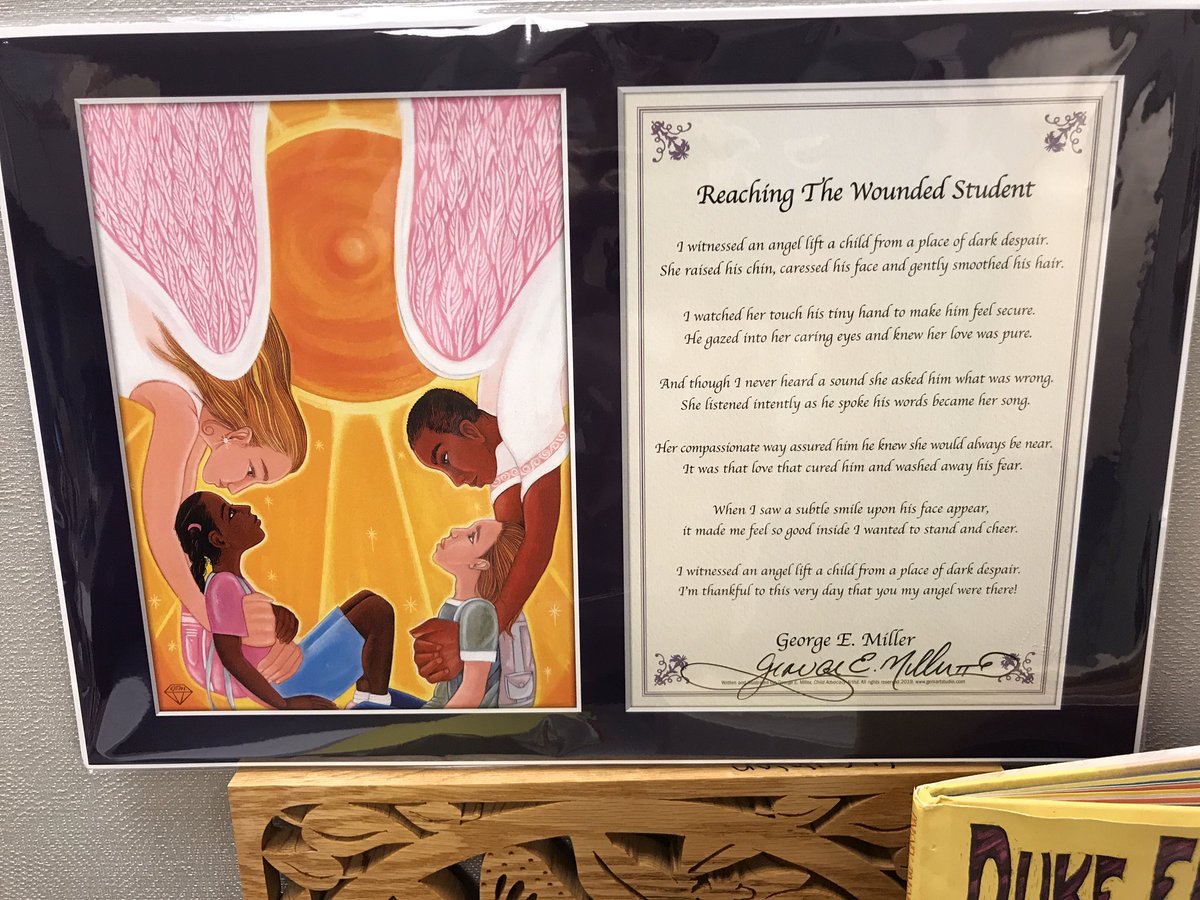 MeridthJFlynn's tweet photo. What an honor to receive this today! A beautiful picture and story autographed by one of my favorite authors! I also received the book, Supporting The Wounded Educator! #thrilled #thankful #mysuperintendent isbetterthanyours! @hope4thewounded @FloydLyles https://t.co/zglvPMJfmg
