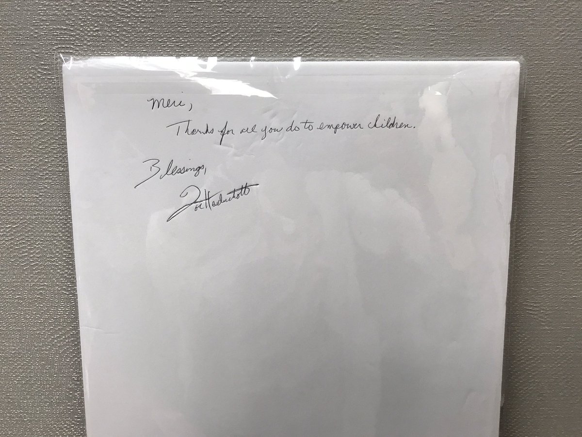 MeridthJFlynn's tweet photo. What an honor to receive this today! A beautiful picture and story autographed by one of my favorite authors! I also received the book, Supporting The Wounded Educator! #thrilled #thankful #mysuperintendent isbetterthanyours! @hope4thewounded @FloydLyles https://t.co/zglvPMJfmg