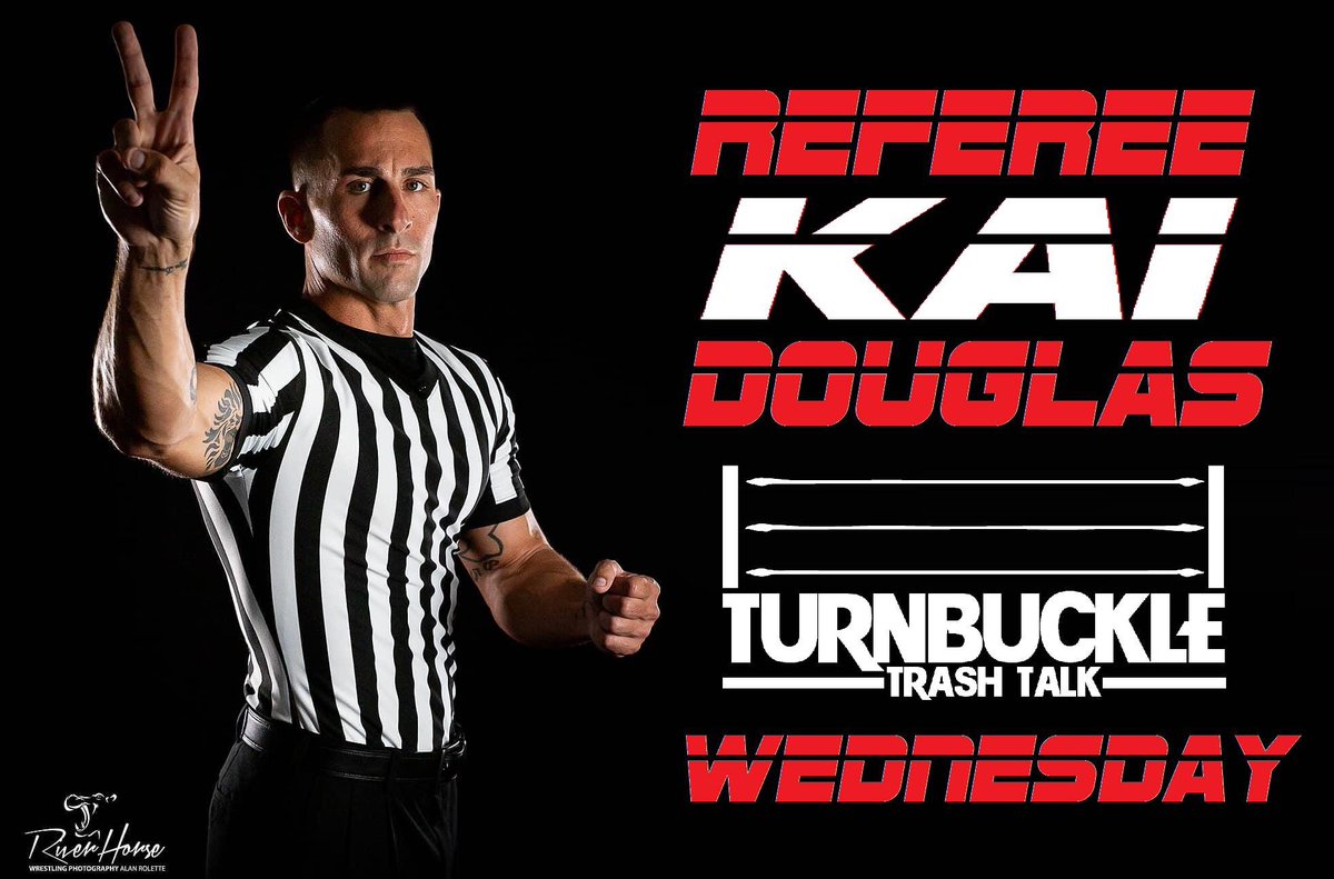 tbtrashtalk's tweet photo. Referee @KaiDouglas19 joins us for #InterviewWednesday moments before he made his return to the ring from injury!
#TTT #TurnbuckleTrashTalk
@WWNLive 
@WWNEVOLVE https://t.co/5THJbvTjWM