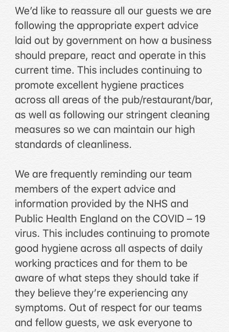 AberdeenCarter's tweet photo. Some important information for our guests. Thank you so much for your support and we currently remain open for business as usual. https://t.co/ptkbH59rh5