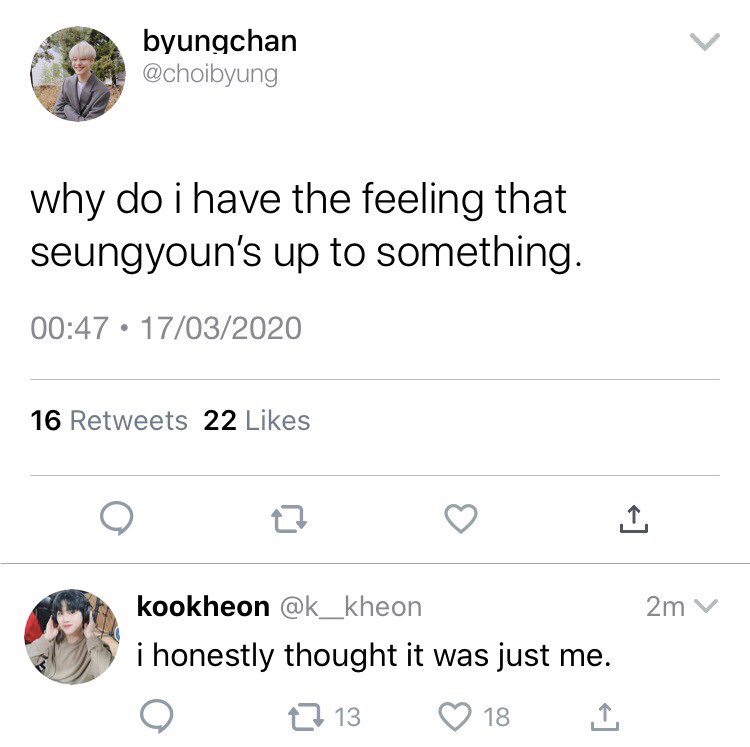 ➳ seungyoun’s up to something.