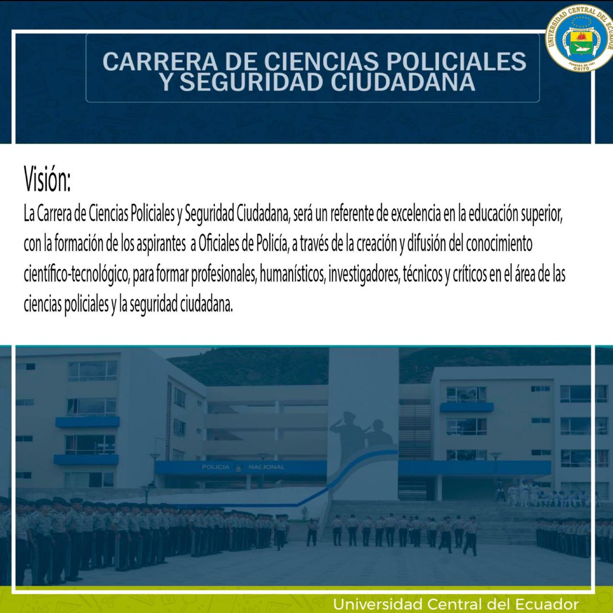 Recordemos la Misión y Visión de nuestra Carrera