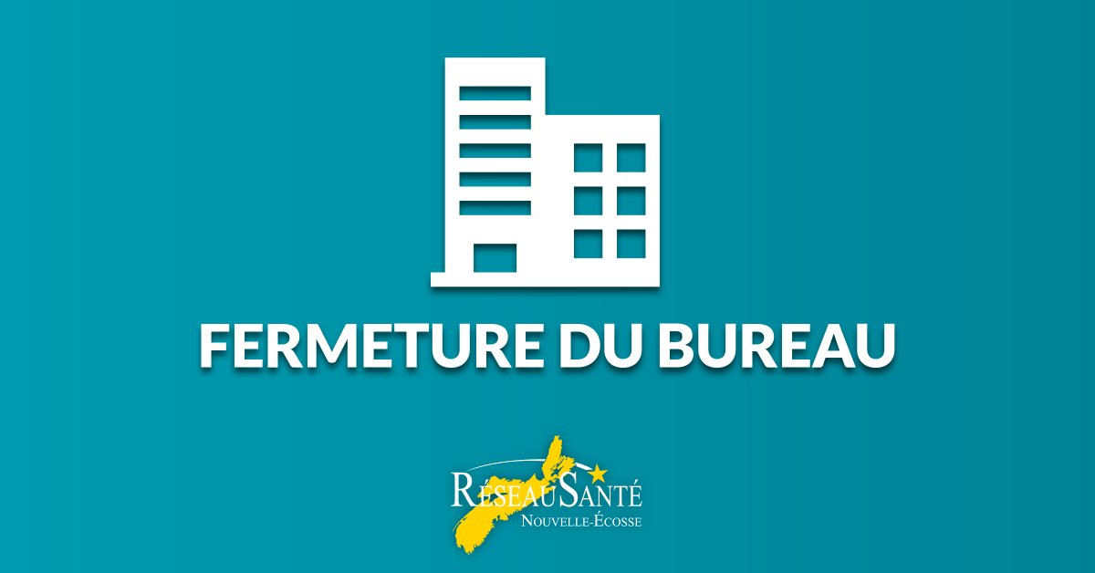 Veuillez noter que le bureau du Réseau Santé à Dartmouth fermera demain, le mardi 17 mars 2020 jusqu'à nouvel ordre, comme précaution pour limiter la propagation du nouveau coronavirus (COVID-19).