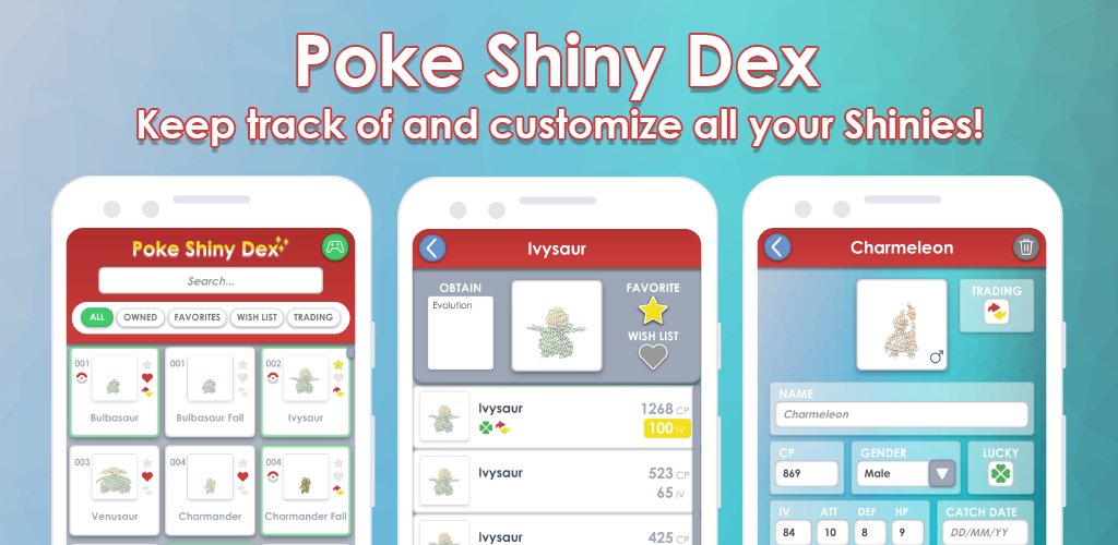 BlueSpiritBox's tweet photo. Poke Shiny Dex is back online! We had some issues with the Google Play Store. Check it out on Android! https://t.co/AQdFLlpIXW https://t.co/Z9EFCTHqUm