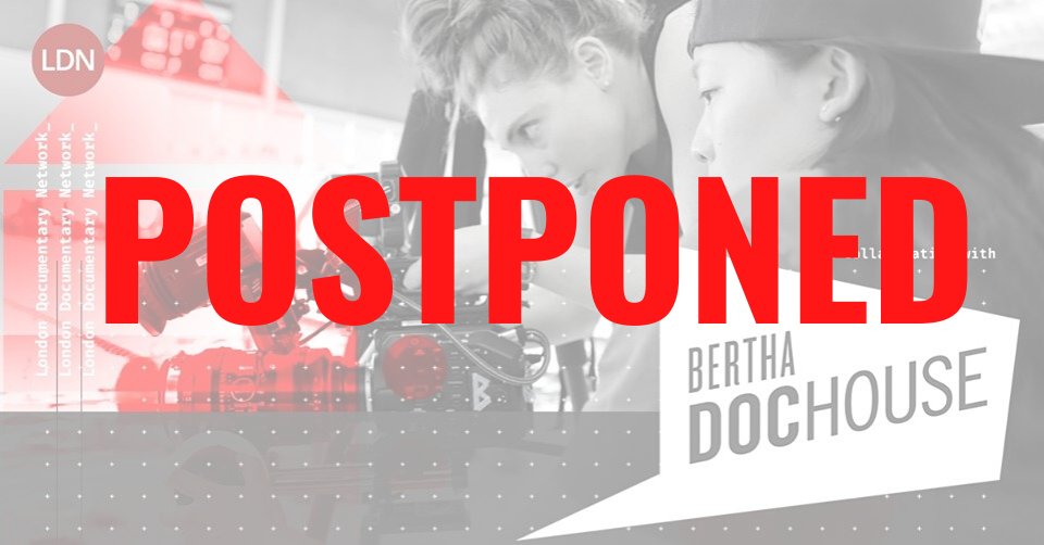 LonDocNet's tweet photo. We regret to inform you that due to the developments of the situation surrounding #coronavirus (#COVID19), we will have to postpone the #docInaDay competition, warm-up event / social and screening. For the complete announcement please go to https://t.co/iPv7T32Kv7 https://t.co/RSR1lxjmoU