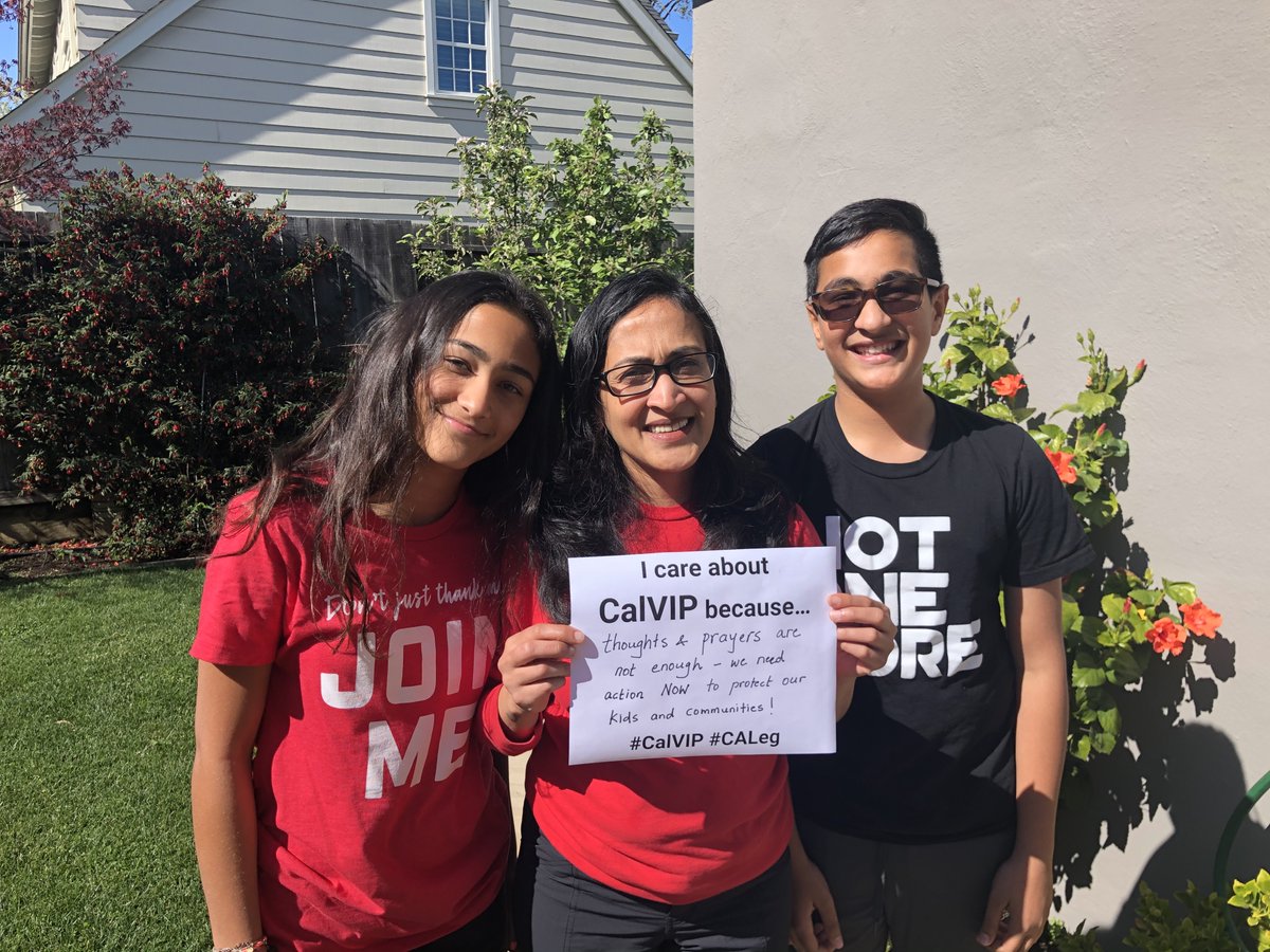 GiffordsCourage: RT n_mundhra: My kids and I had planned to be in Sacramento today! But keeping our community safe is important to us. So we are sending a message to #CALeg GavinNewsom instead. Please hear our voices & support increasing funding for #Cal…