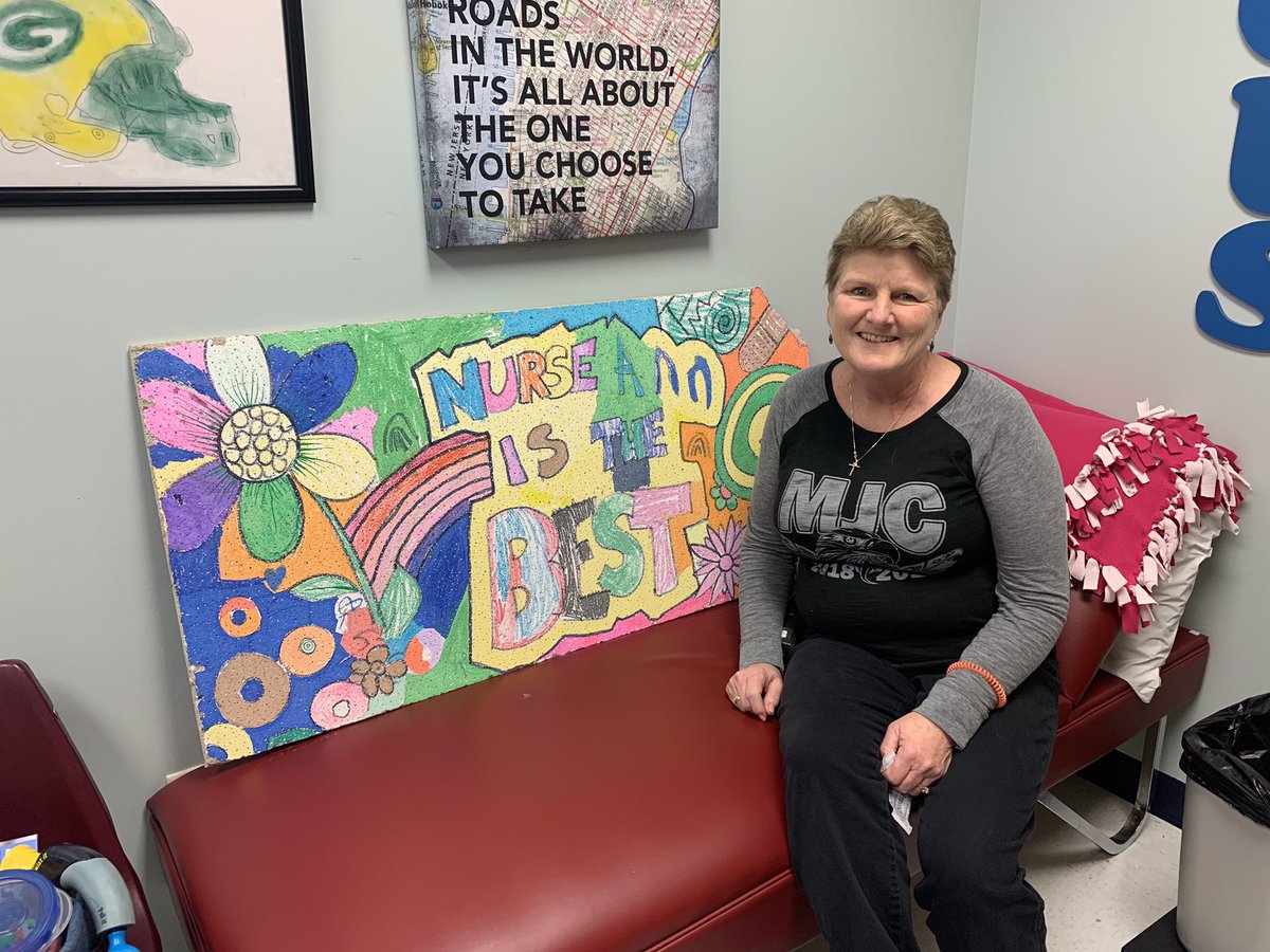 LisaPalese's tweet photo. Special thanks to Nurse Ann for keeping us safe and healthy at MJC! Hoping to get everyone back to school soon! https://t.co/BnFDaWFCht