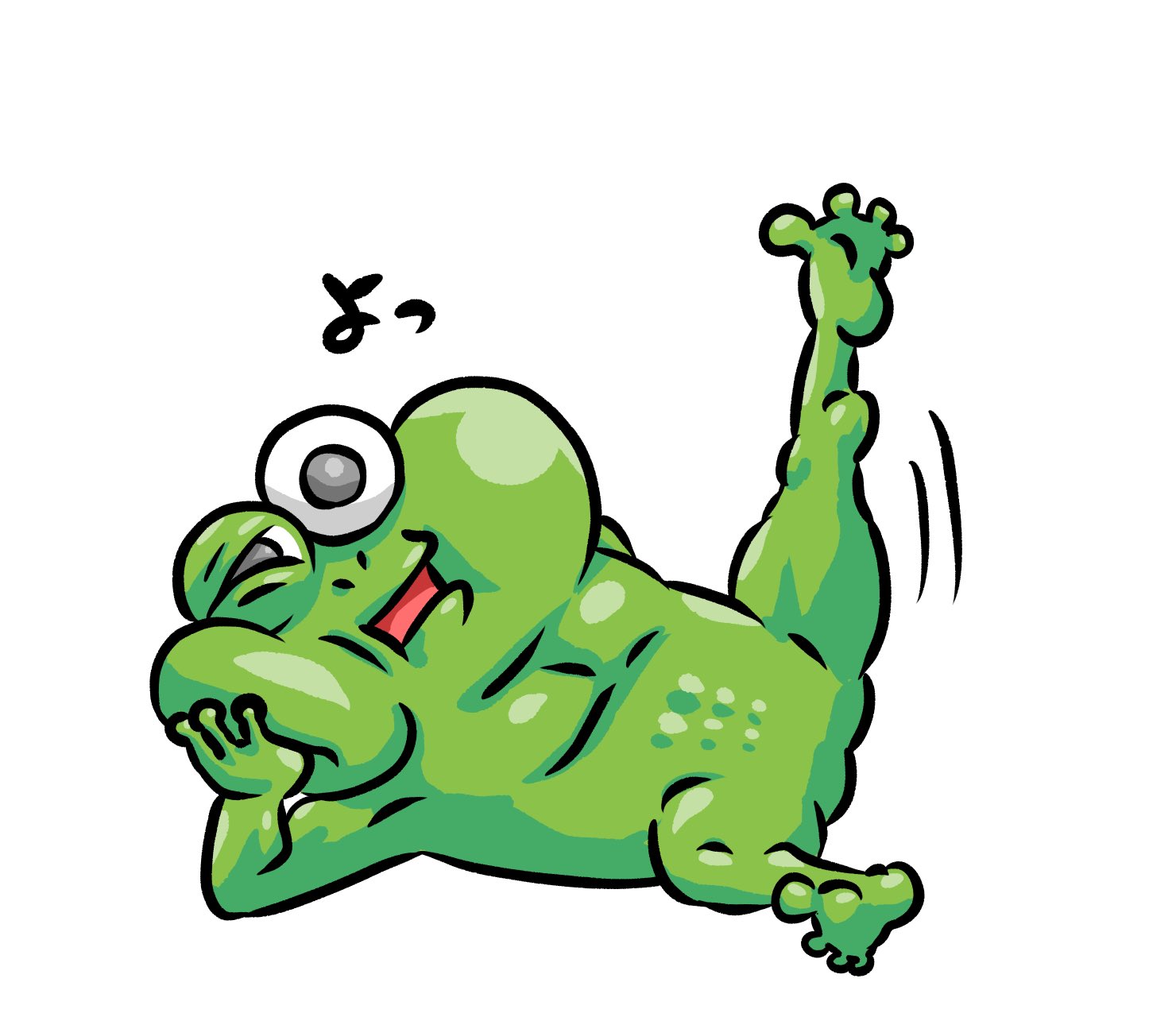 とっしー先輩 足で 落書き 일러스트 Graffiti イラスト Illustration Illustrator ムキムキ マッチョ Macho Muscle かえる カエル 蛙 Frog 개구리 Follow Followｍe フォローミー フォロー大歓迎 イラストグラム 絵描きさんと