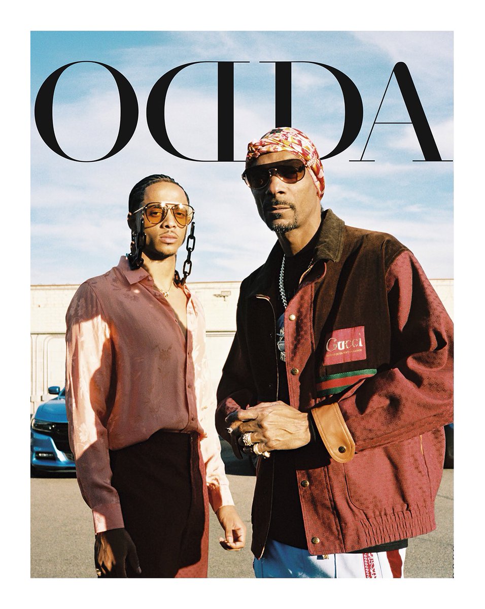 gucci's tweet photo. .@ODDAmagazine’s cover 2 of 7 of issue 18 ‘What Goes Around Comes Around’ features @SnoopDogg and #CordellBroadus shot by #PierreAngeCarlotti. Styled by #GeorgiaTal, they wear #GucciSS20 by @alessandro_michele. #GucciEditorials #Snoopdogg https://t.co/dswJw4M0s5